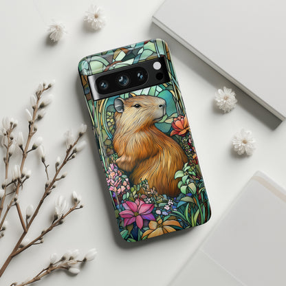 Capybara Stained Glass Design Google Pixel Phone Case