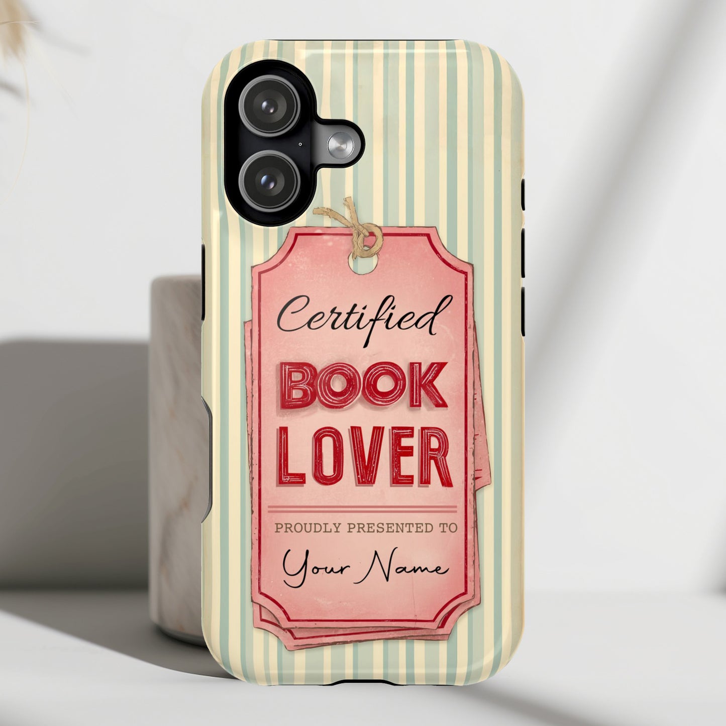Certified Book Lover – Personalized Vintage Design iPhone Case