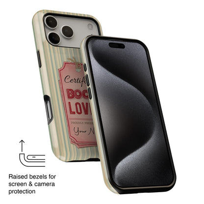 Certified Book Lover – Personalized Vintage Design iPhone Case