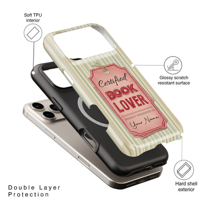 Certified Book Lover – Personalized Vintage Design iPhone Case