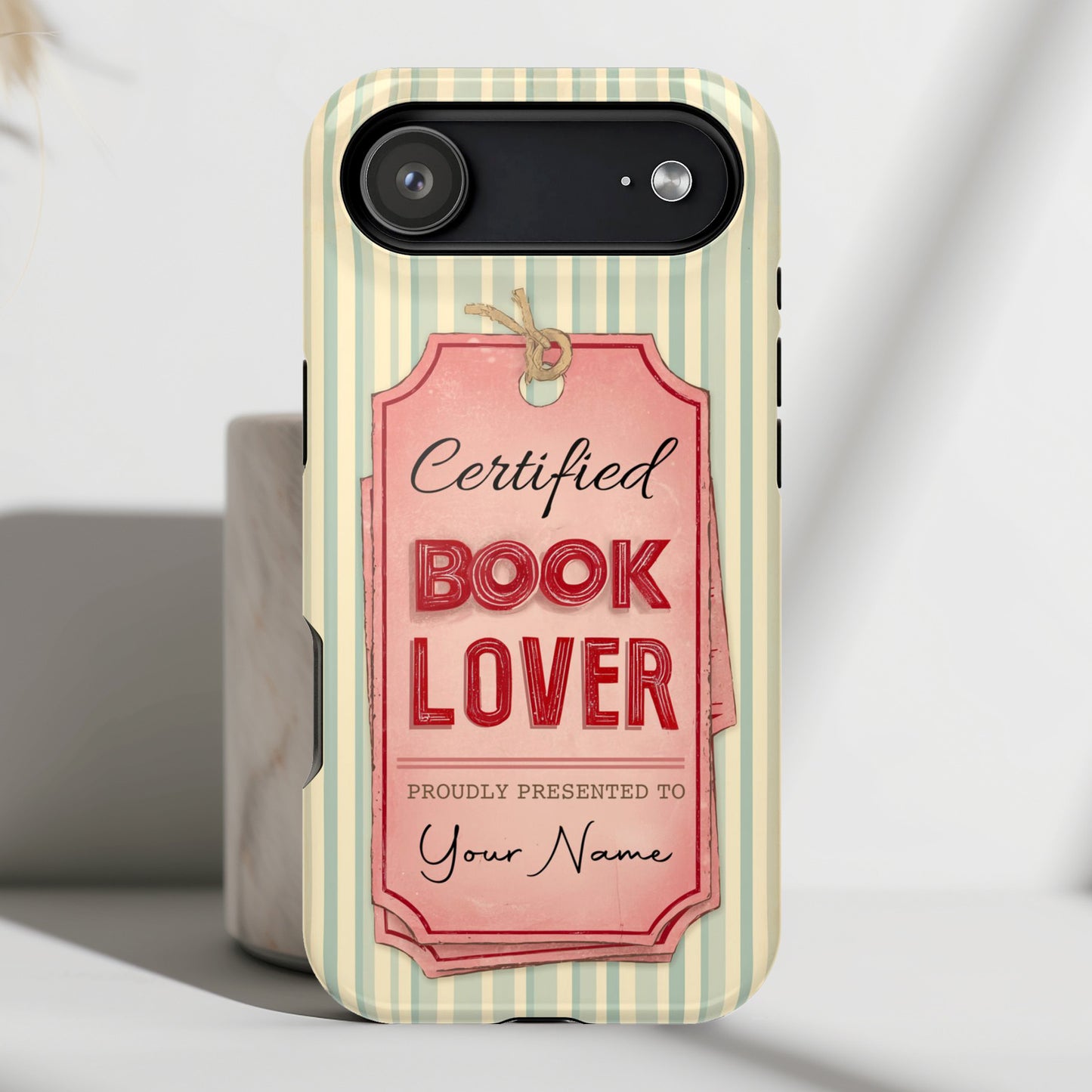 Certified Book Lover – Personalized Vintage Design iPhone Case