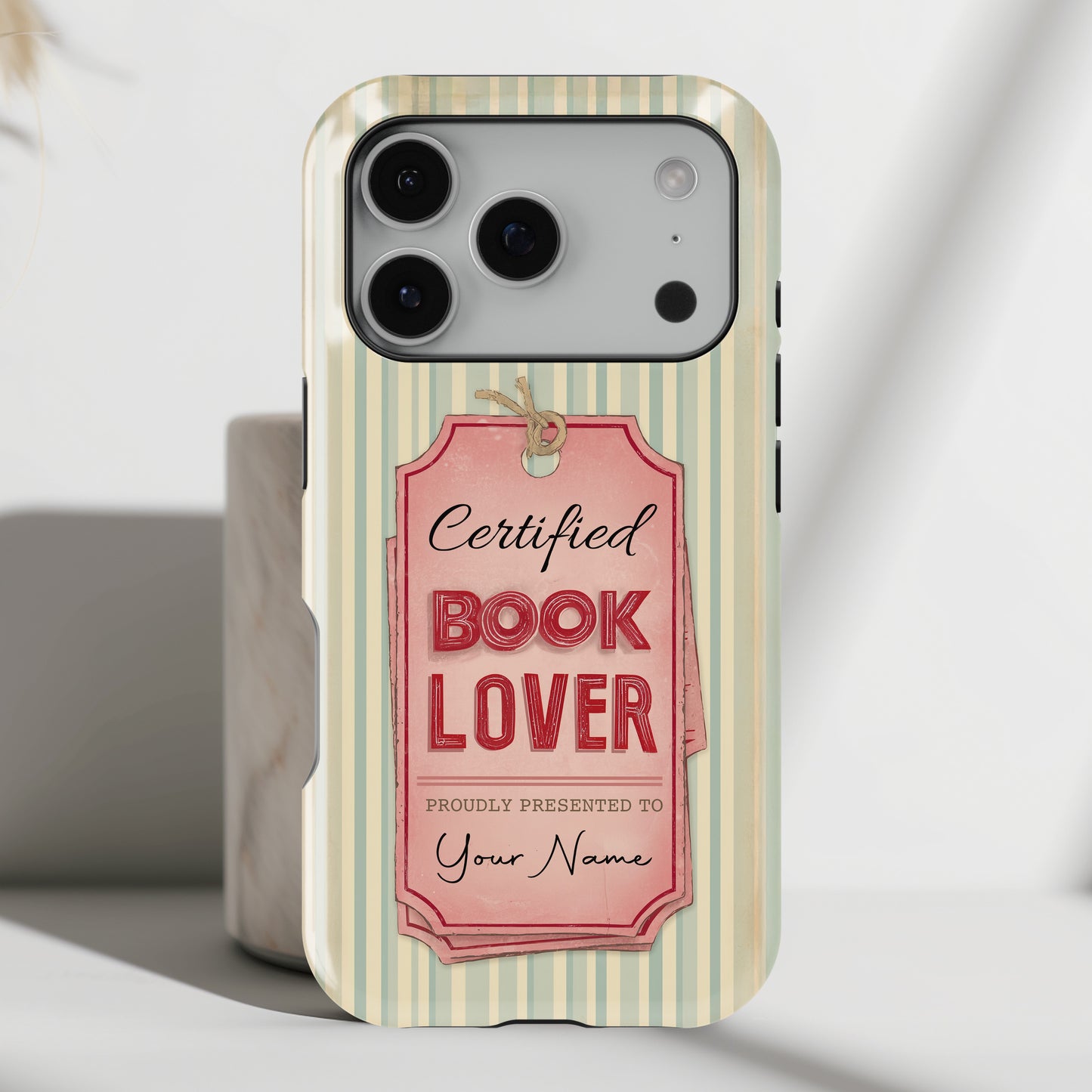 Certified Book Lover – Personalized Vintage Design iPhone Case