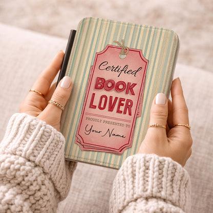 Certified Book Lover – Personalized Vintage Design Kindle Case