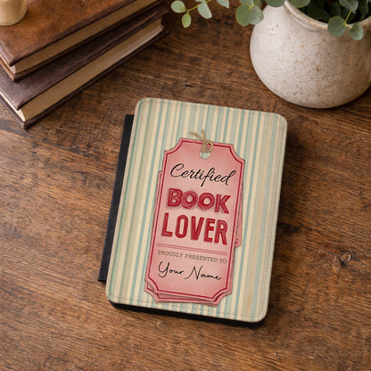 Certified Book Lover – Personalized Vintage Design Kindle Case