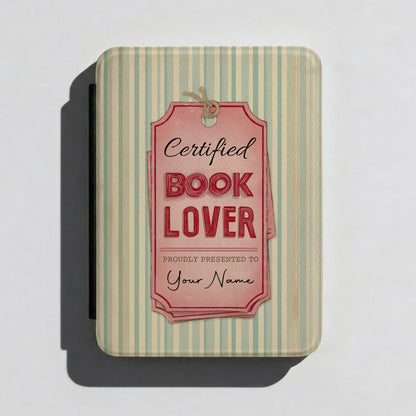 Certified Book Lover – Personalized Vintage Design Kindle Case
