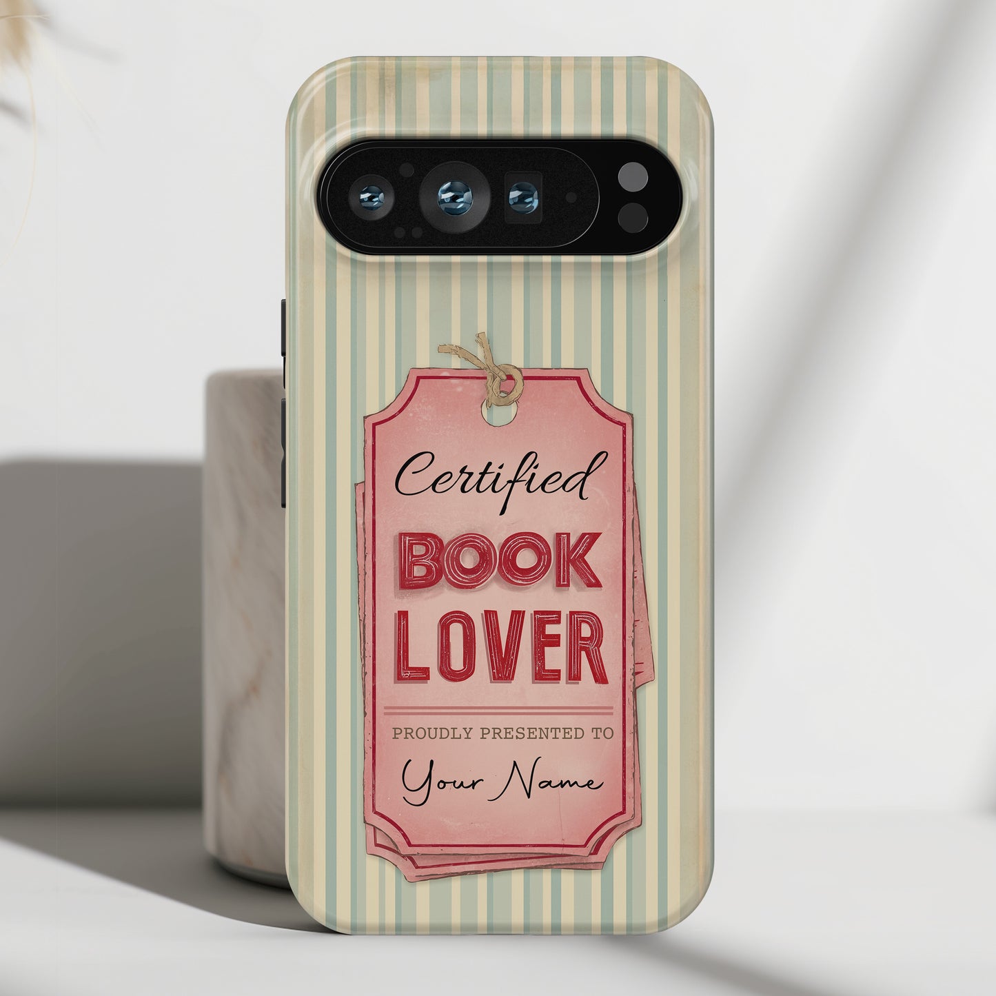 Certified Book Lover – Personalized Vintage Design Phone Case for Google Pixel