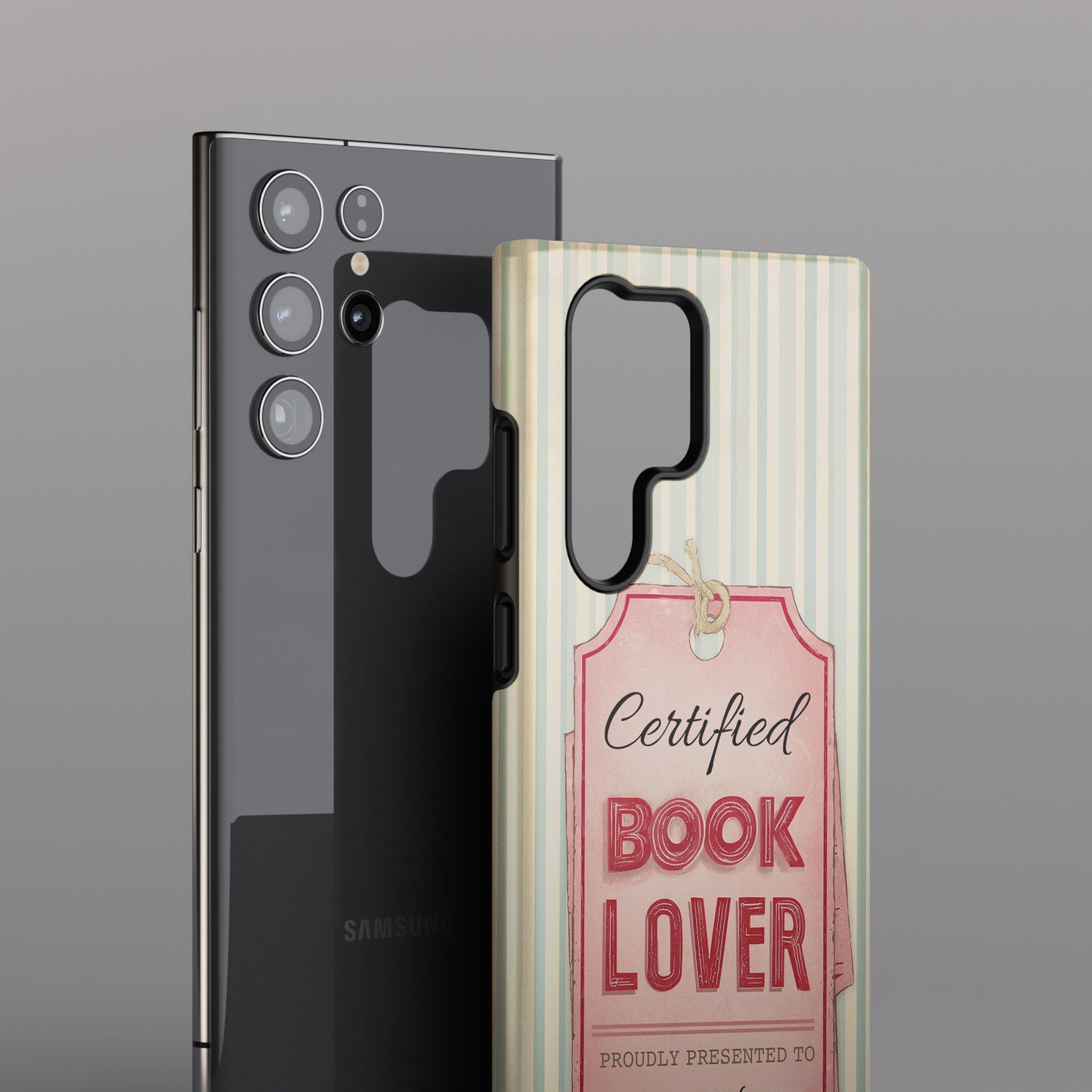 Certified Book Lover – Personalized Vintage Design Phone Case for Galaxy S series Phones
