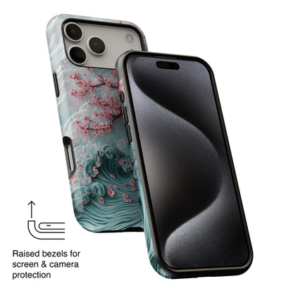 Cherry Blossom Japanese Art Design iPhone Case