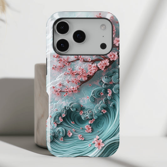 Cherry Blossom Japanese Art Design iPhone Case