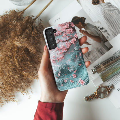 Cherry Blossom Japanese Art Design Phone Case for Galaxy S series Phones