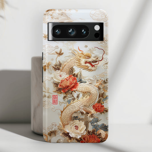 Chinese Dragon Embroidery Art Design Google Pixel Phone Case