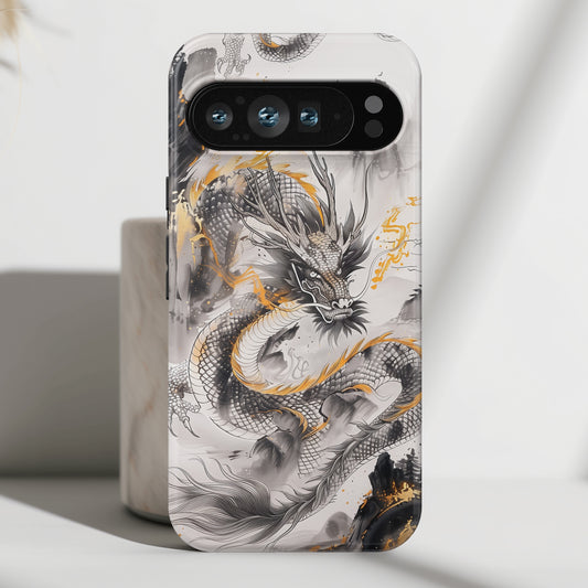 Chinese Watercolor Dragon Design Phone Case for Google Pixel