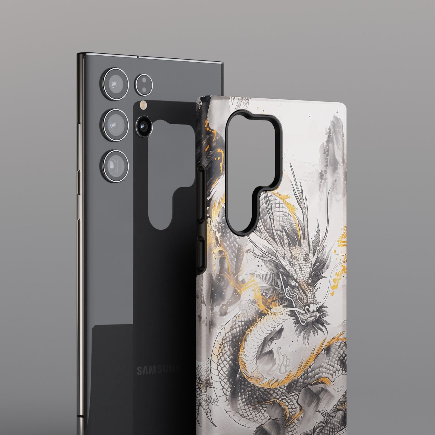 Chinese Watercolor Dragon Design Case for Galaxy S series Phones