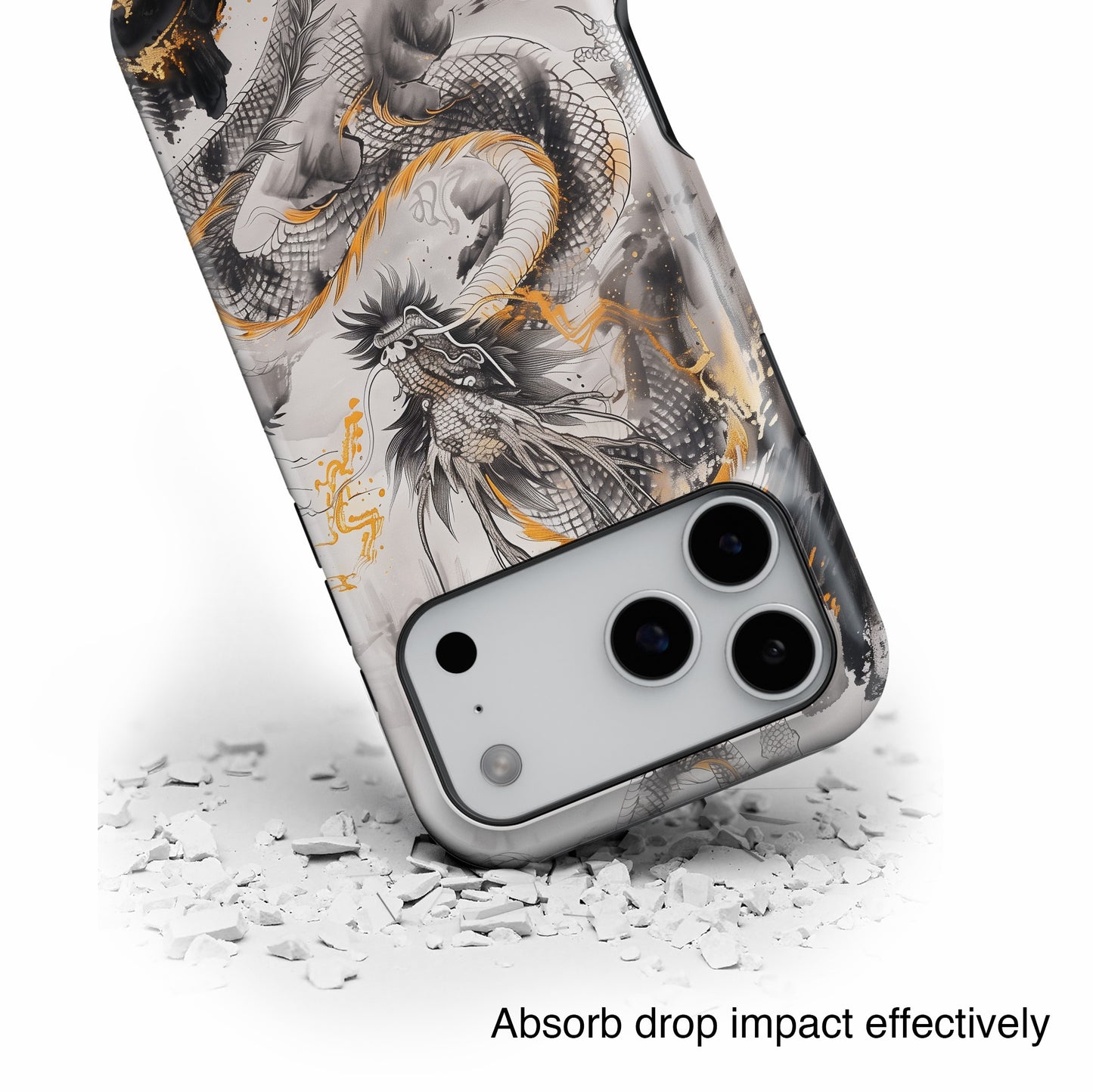 Chinese Watercolor Dragon Design iPhone Case
