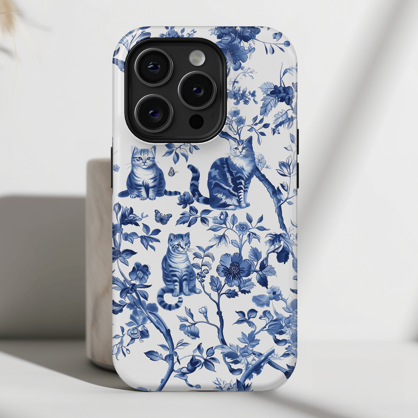 Chinoiserie Cat Design iPhone Case