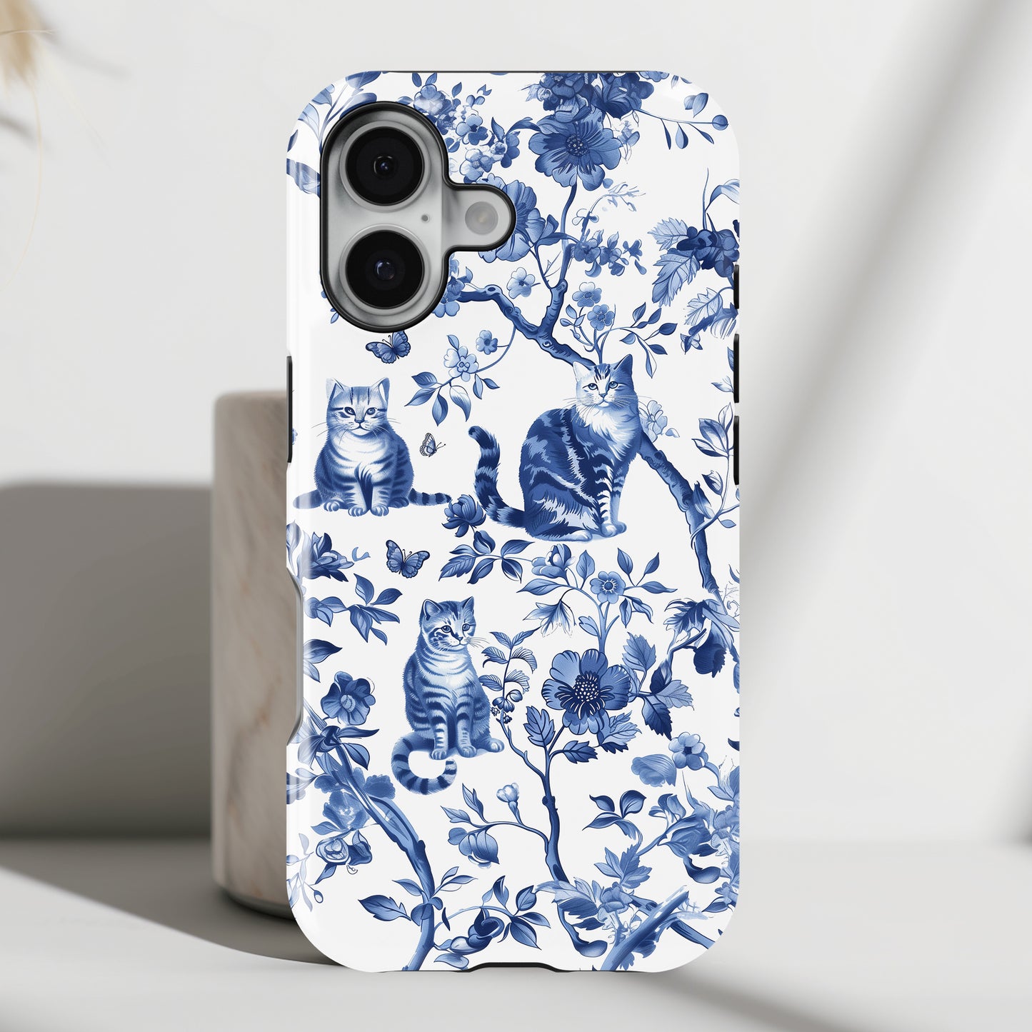 Chinoiserie Cat Design iPhone Case
