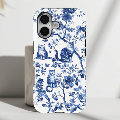 Chinoiserie Cat Design iPhone Case