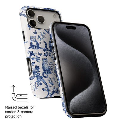 Chinoiserie Cat Design iPhone Case