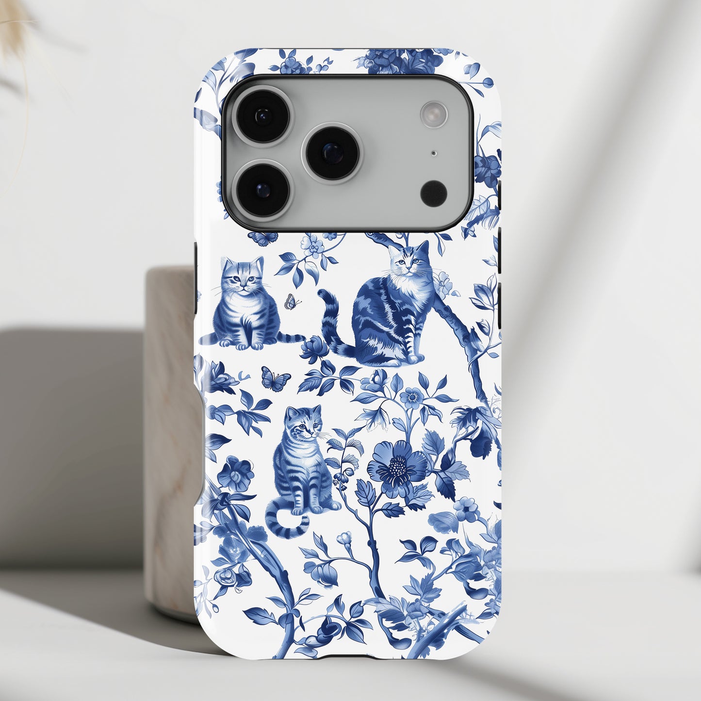 Chinoiserie Cat Design iPhone Case