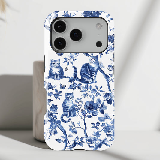 Chinoiserie Cat Design iPhone Case