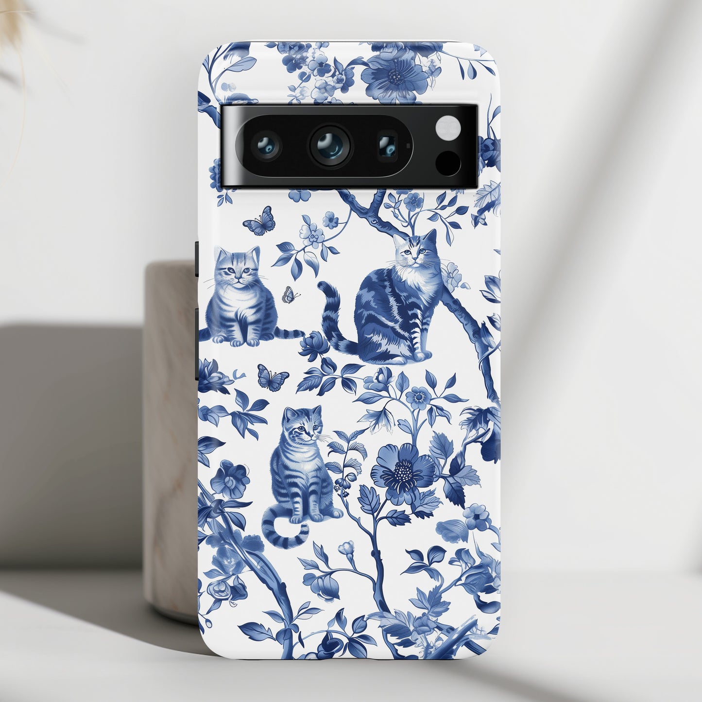 Chinoiserie Cat Design Google Pixel Phone Case