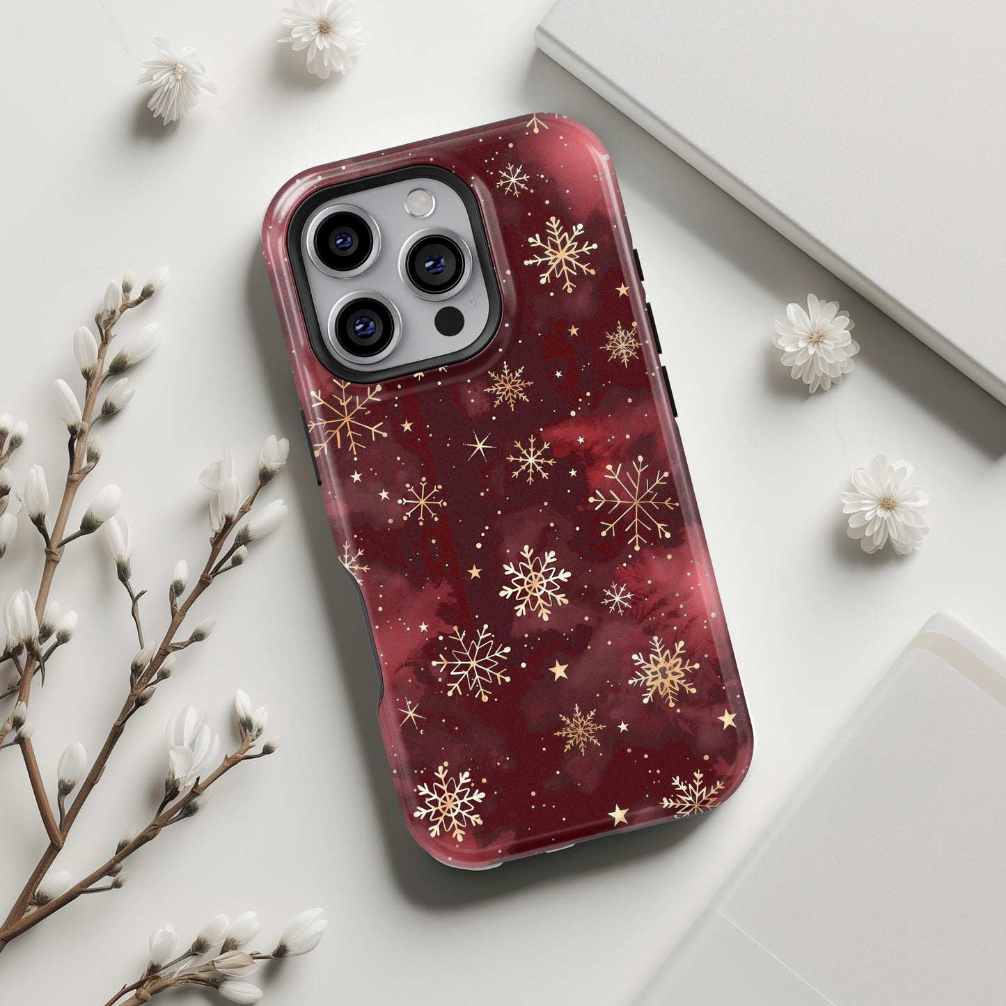 Christmas Snow Design iPhone Case