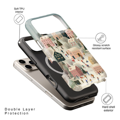 Christmas Village Design iPhone Case
