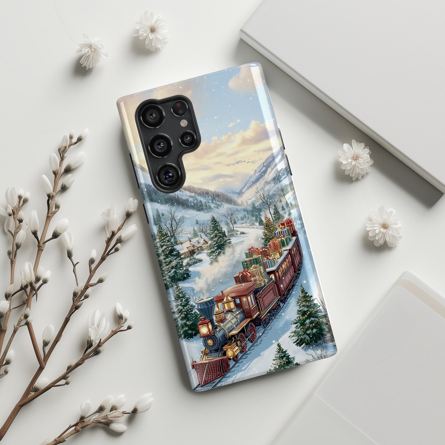 Christmas Express Design Phone Case for Galaxy S series Phones