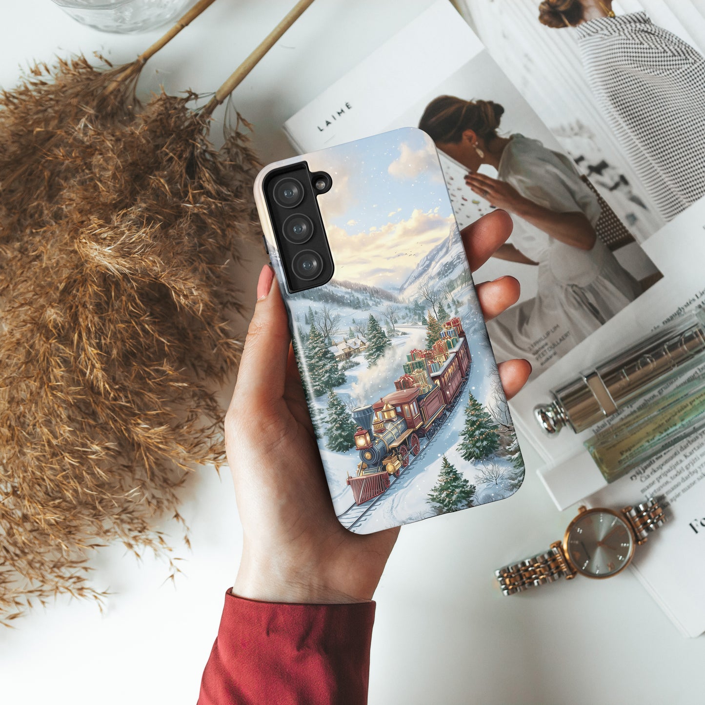 Christmas Express Design Phone Case for Galaxy S series Phones