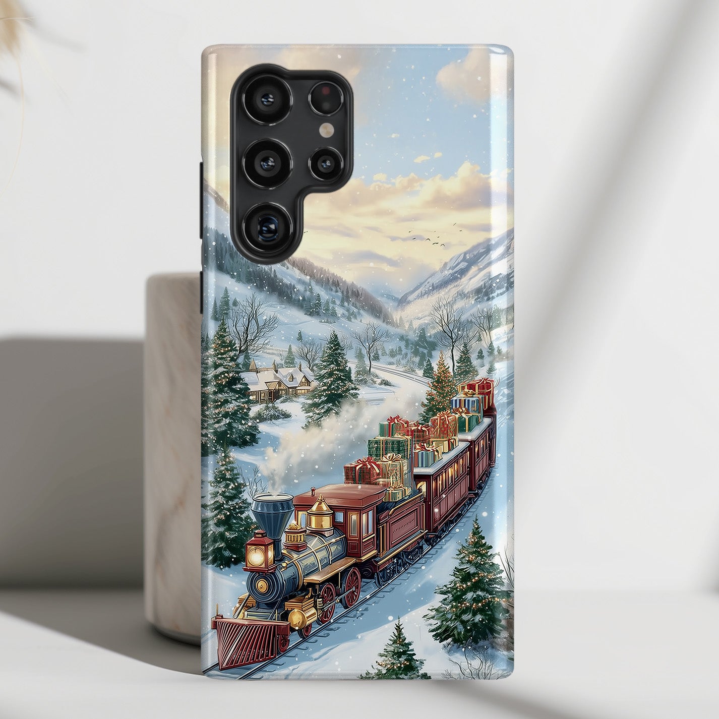 Christmas Express Design Phone Case for Galaxy S series Phones
