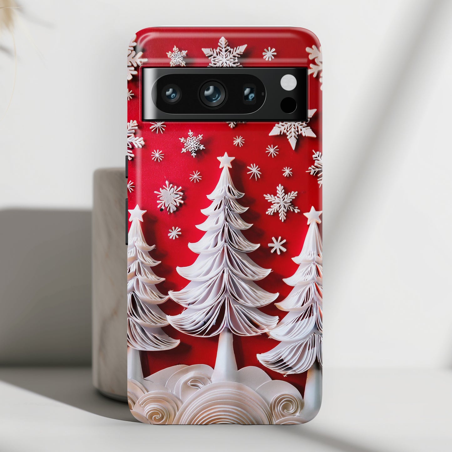 Christmas Tree Paper Quilling Art Design Google Pixel Phone Case