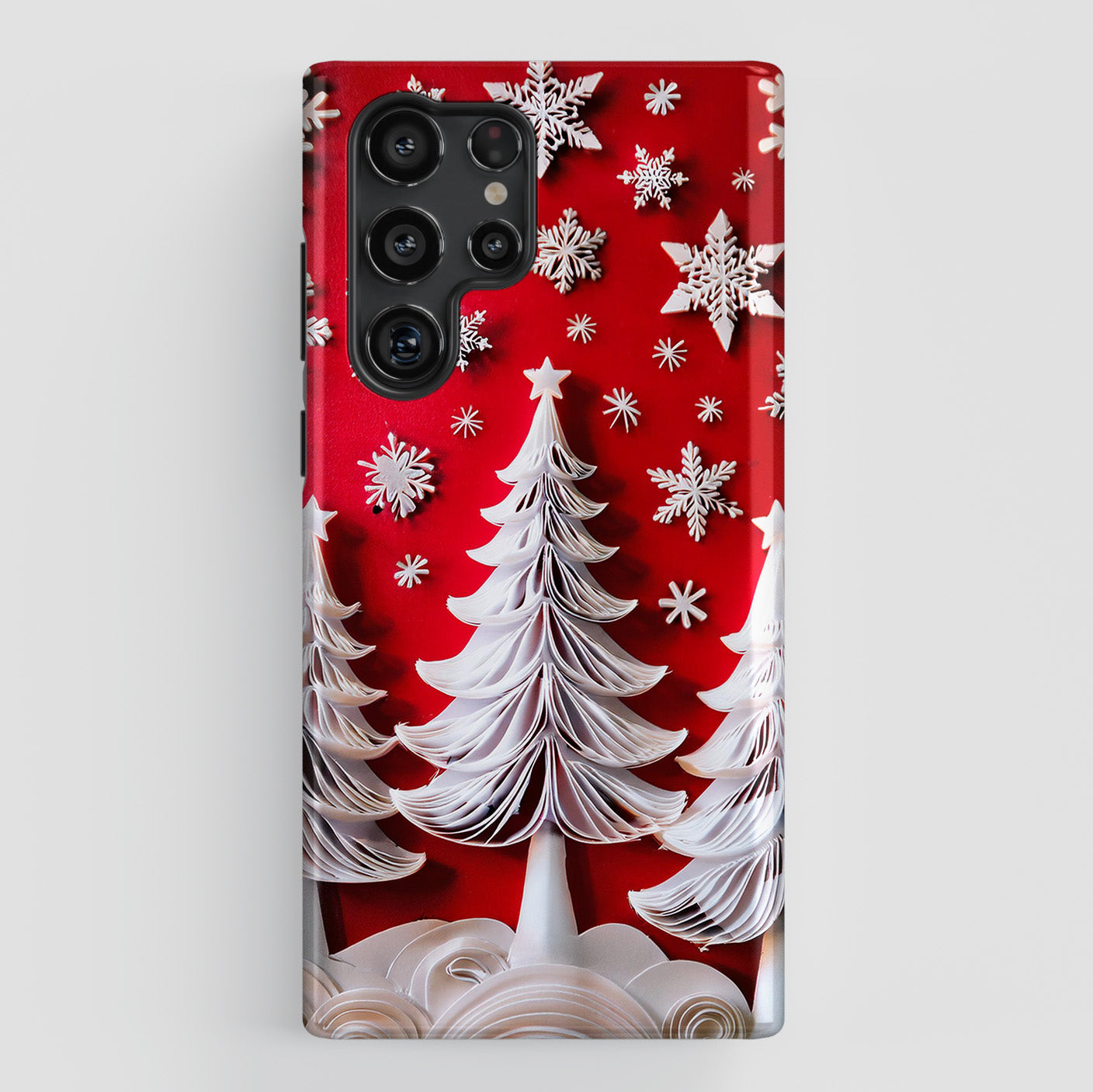 Christmas Tree Paper Quilling Art Design Case for Galaxy S series Phones