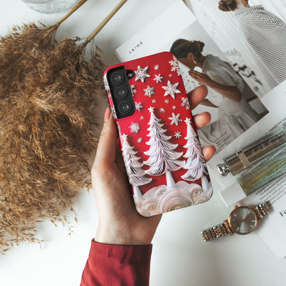 Christmas Tree Paper Quilling Art Design Case for Galaxy S series Phones