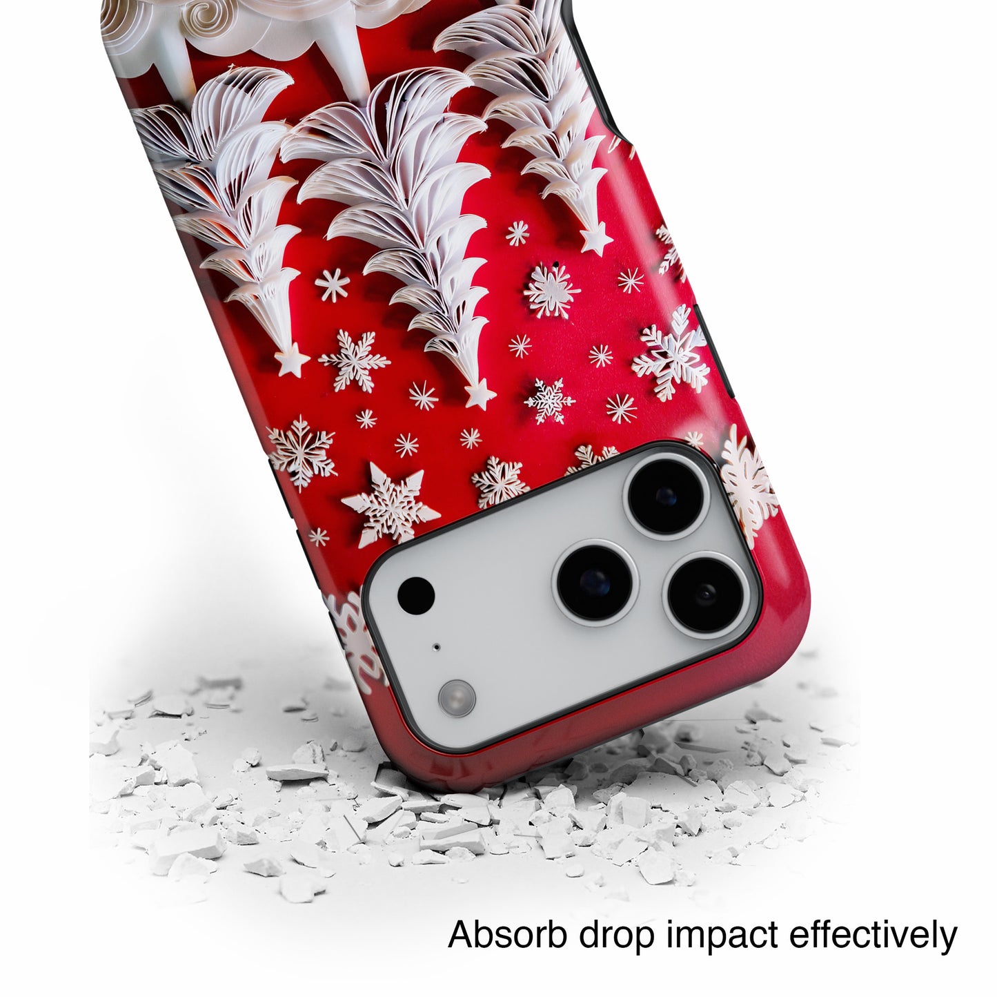 Christmas Tree Paper Quilling Art Design iPhone Case
