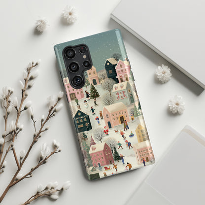 Christmas Village Design Phone Case for Galaxy S series Phones