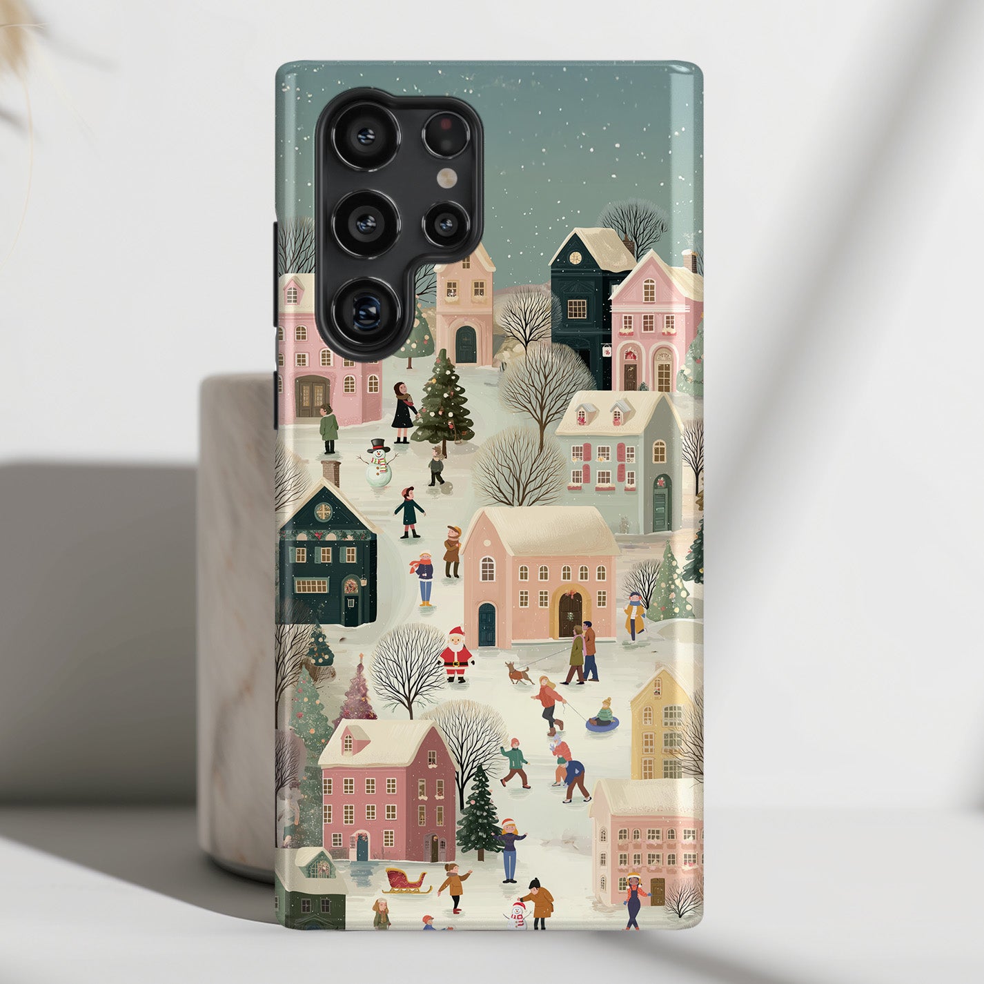Christmas Village Design Phone Case for Galaxy S series Phones
