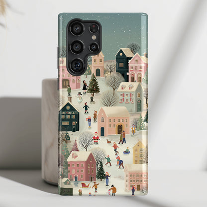 Christmas Village Design Phone Case for Galaxy S series Phones