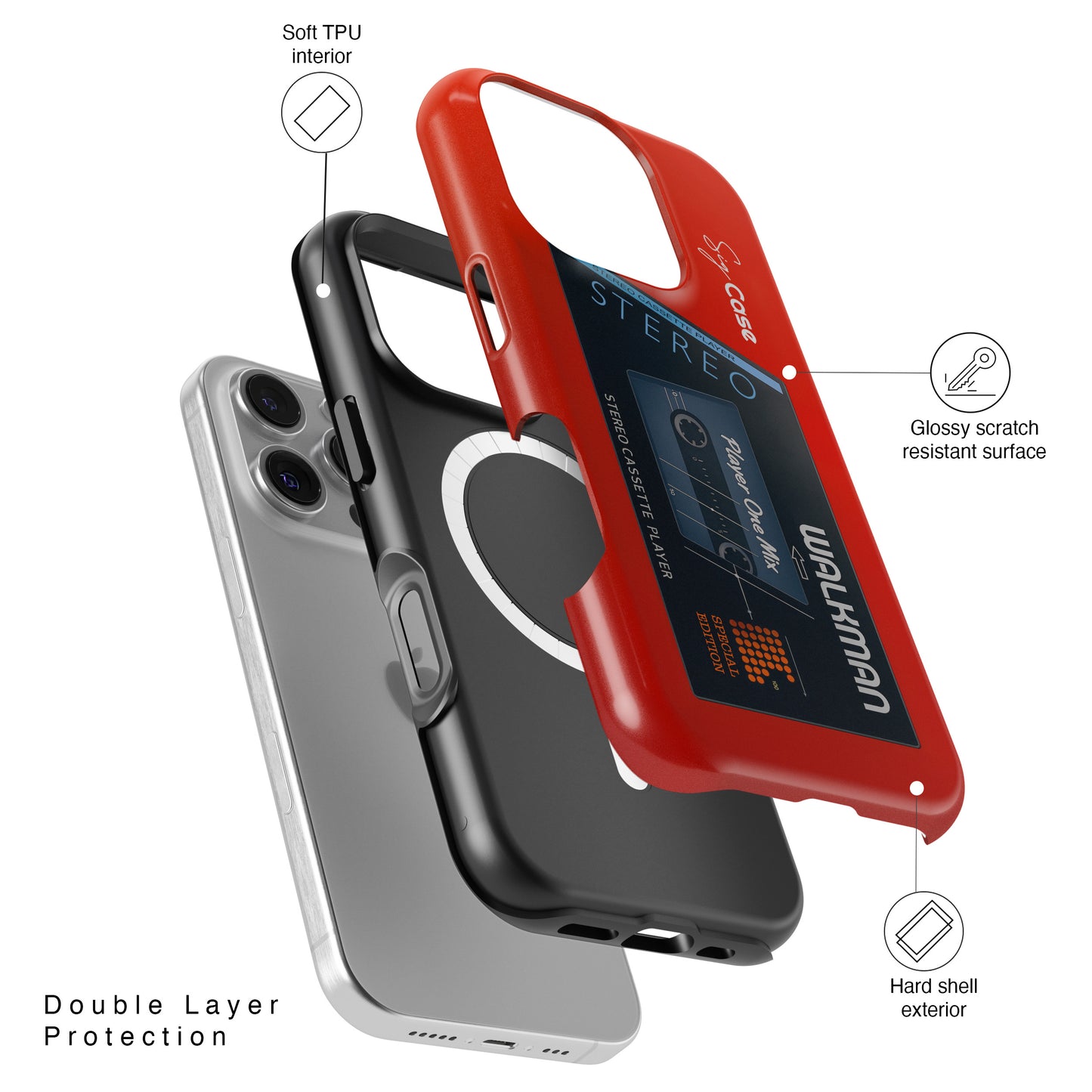 Classic Walkman Design iPhone Case