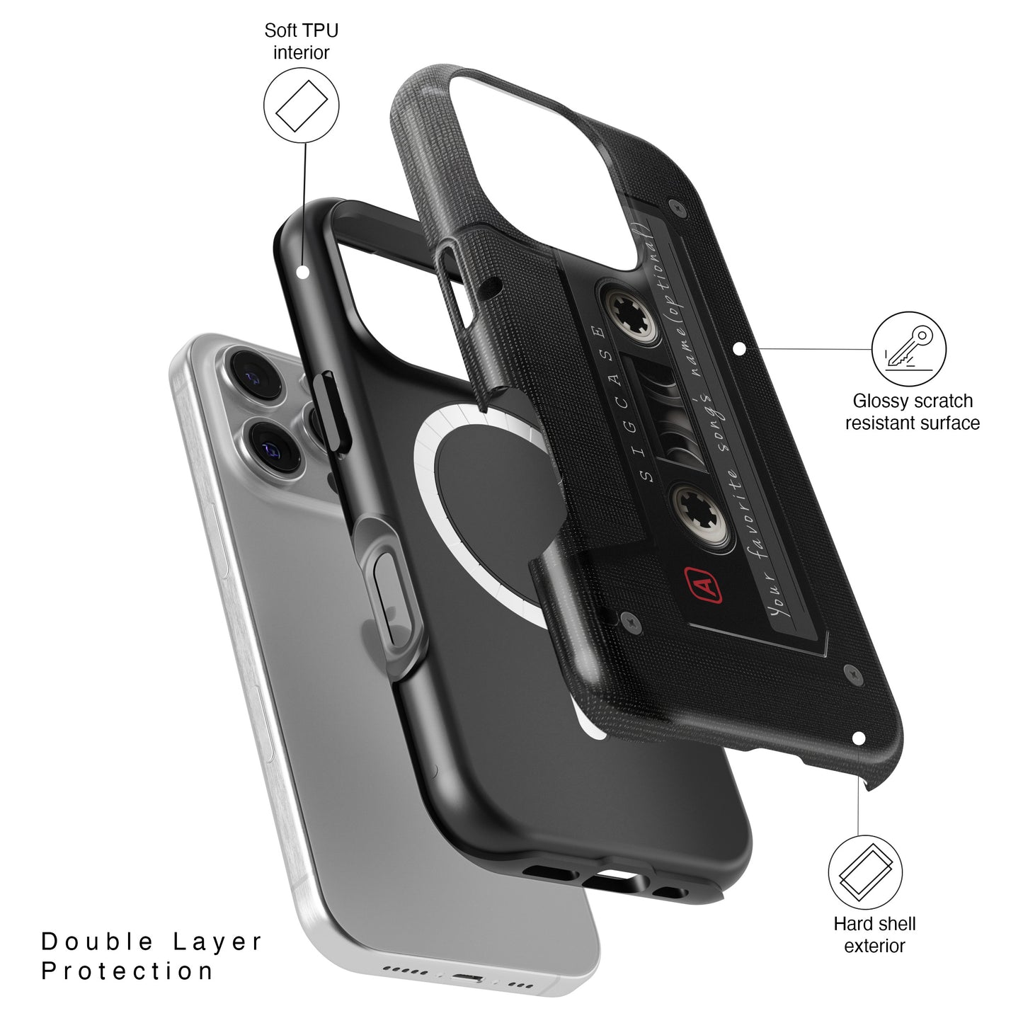Classic Cassette Design iPhone Case