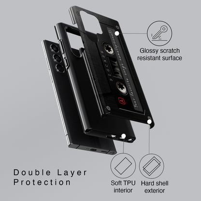 Classic Cassette Design Phone Case for Galaxy S series Phones