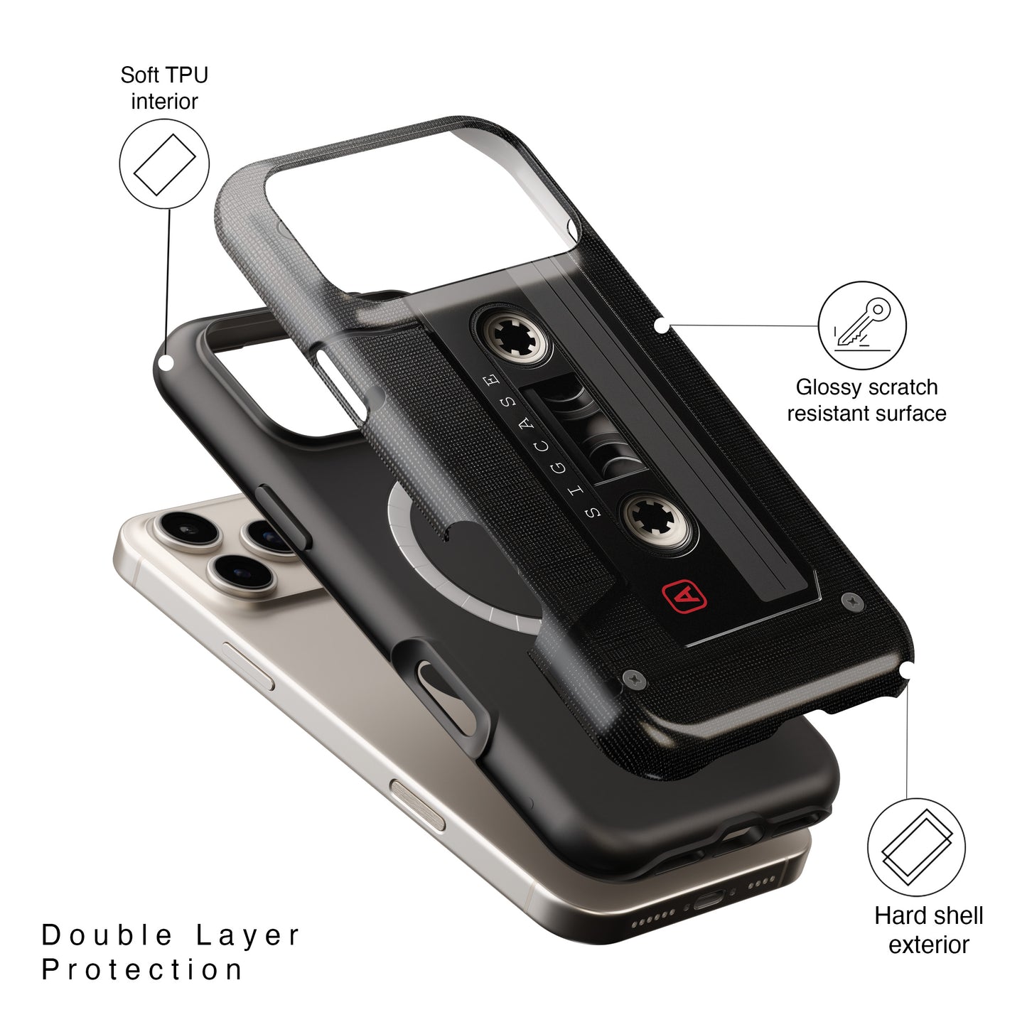 Classic Cassette Design iPhone Case