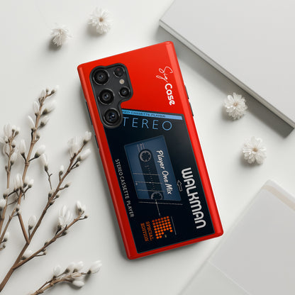 Classic Cassette Player Design Phone Case for Galaxy S series Phones