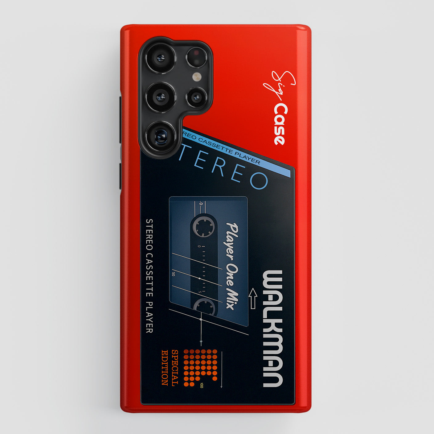 Classic Cassette Player Design Phone Case for Galaxy S series Phones