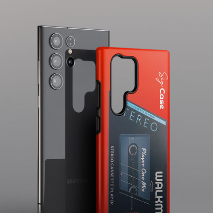 Classic Cassette Player Design Phone Case for Galaxy S series Phones