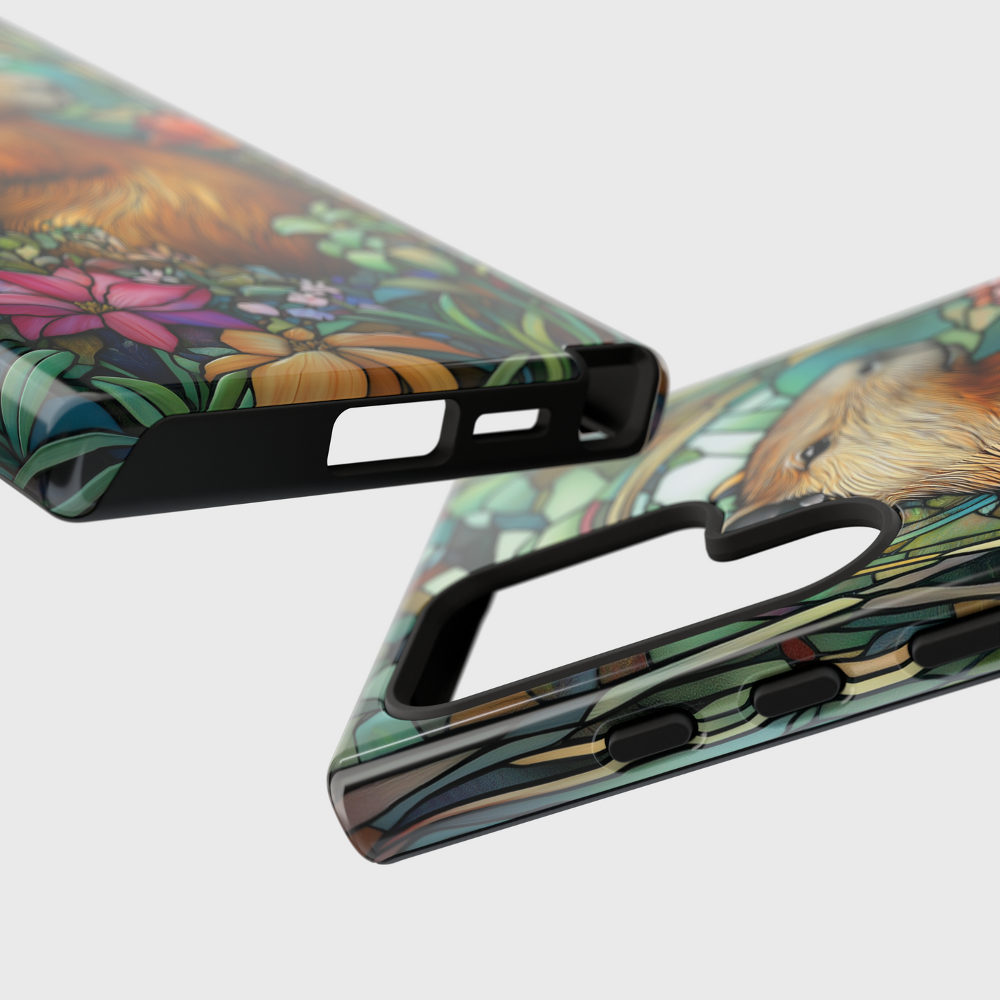 Capybara Stained Glass Design Samsung Phone Case