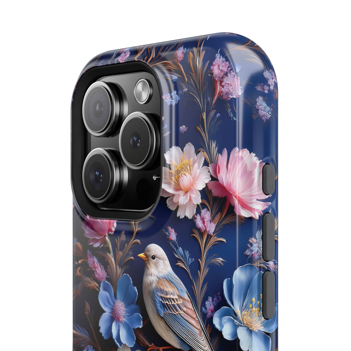 William Moris Inspired 3D Birds Floral Design iPhone Case