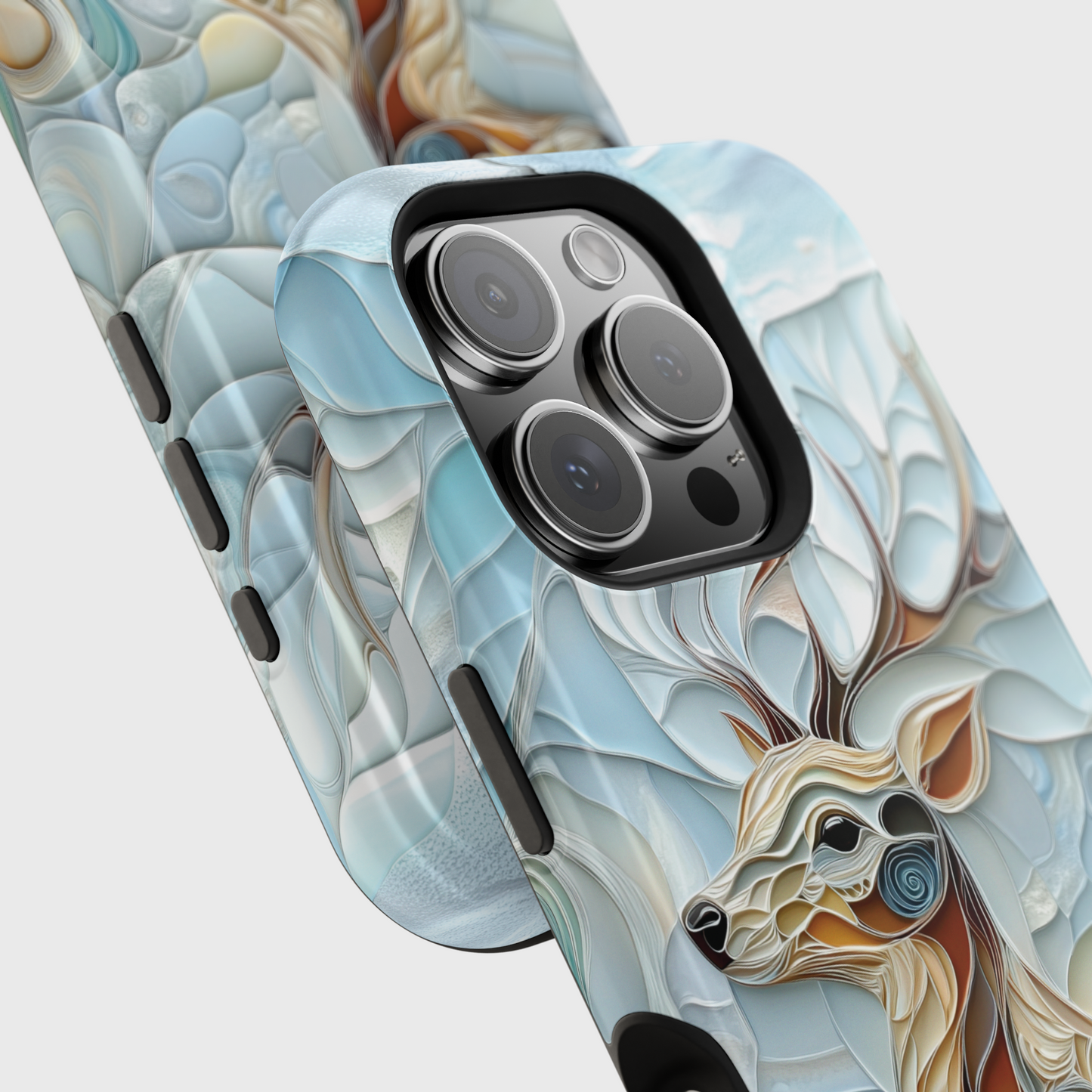 Elegant Deer Quilling Art Design iPhone Case