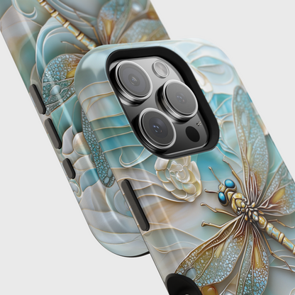Dragonfly Stained Glass Art iPhone Case
