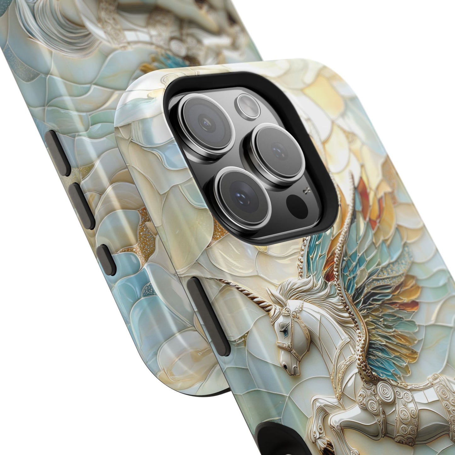 Flying Unicorn Abstract Art Design iPhone Case
