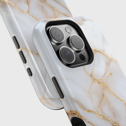 Personalisable Luxury White Marble Design iPhone Case